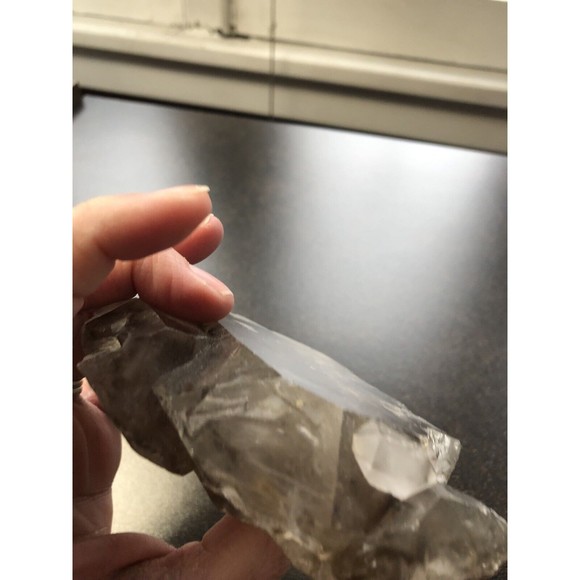 Elestial Smoky Black Quartz Crystal 15oz, Grounding Protection Metaphysical - Picture 11 of 16